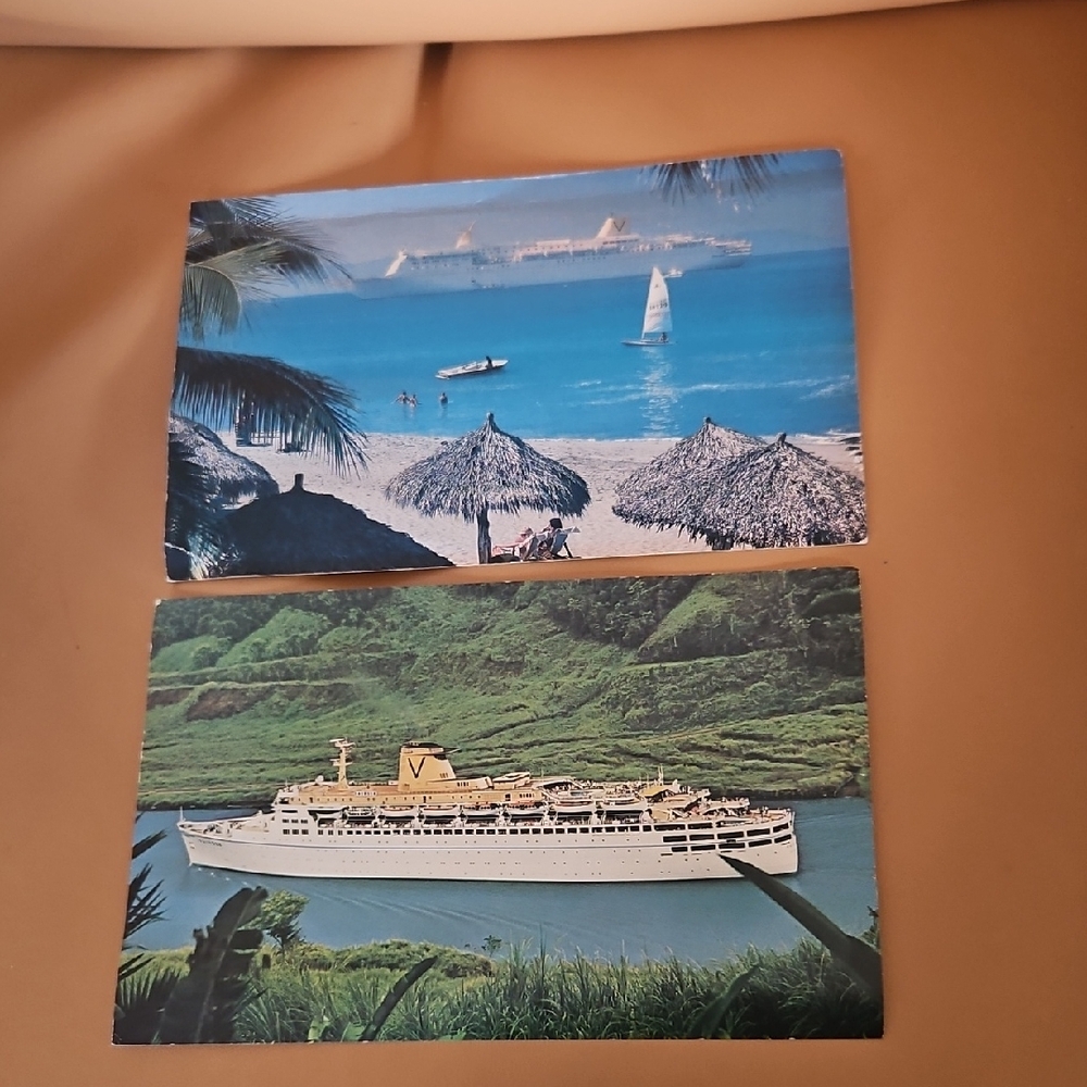 Vintage Sitmar Fairsky and Fairsea Cruise Ship Postcards Set
